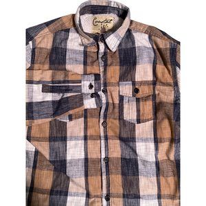 Coastal Sherpa lined men’s‎ shirt large navy/tan